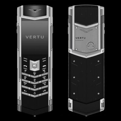 Vertu Signature S-Design Deco Нержавеющая сталь, черные бриллианты